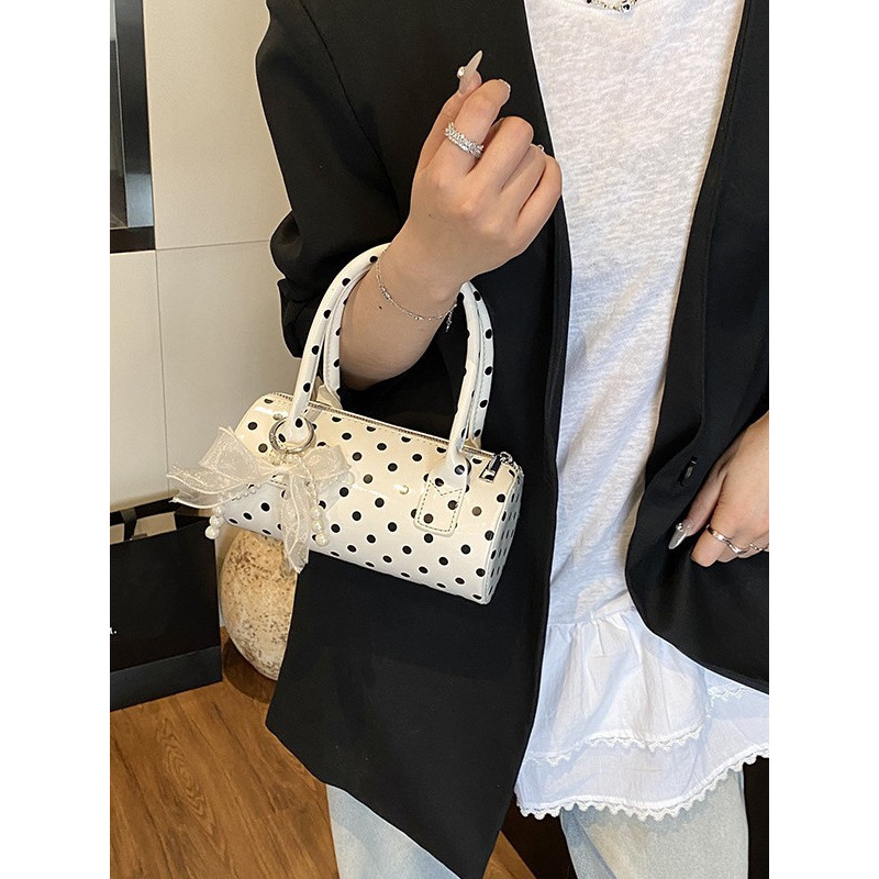 Women's Cute Polka Dot  Handba - Top Handle Patent Bag avaliação e preço