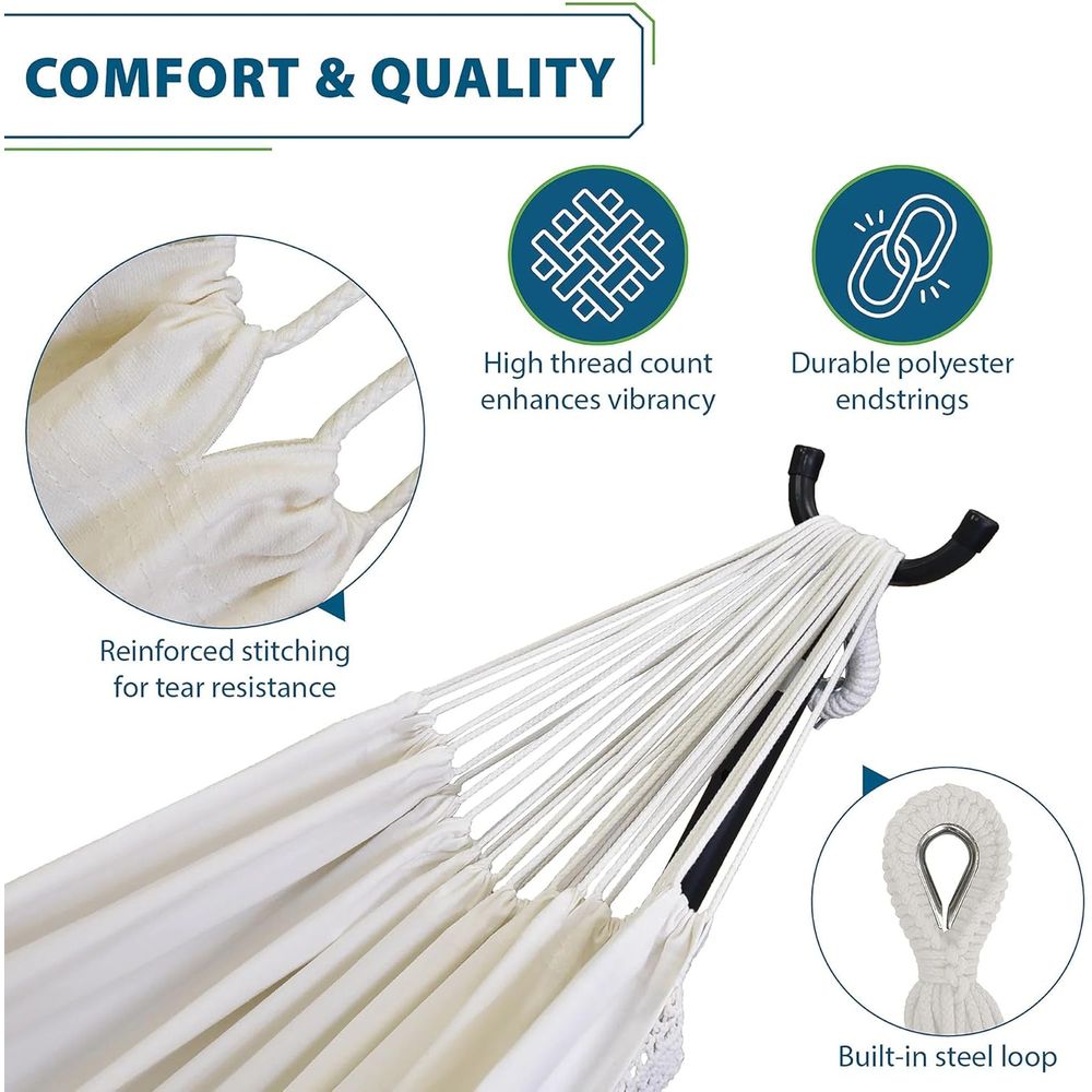 Luxury Double Cotton Hammock w - Luxury Bags Usa avaliação e preço