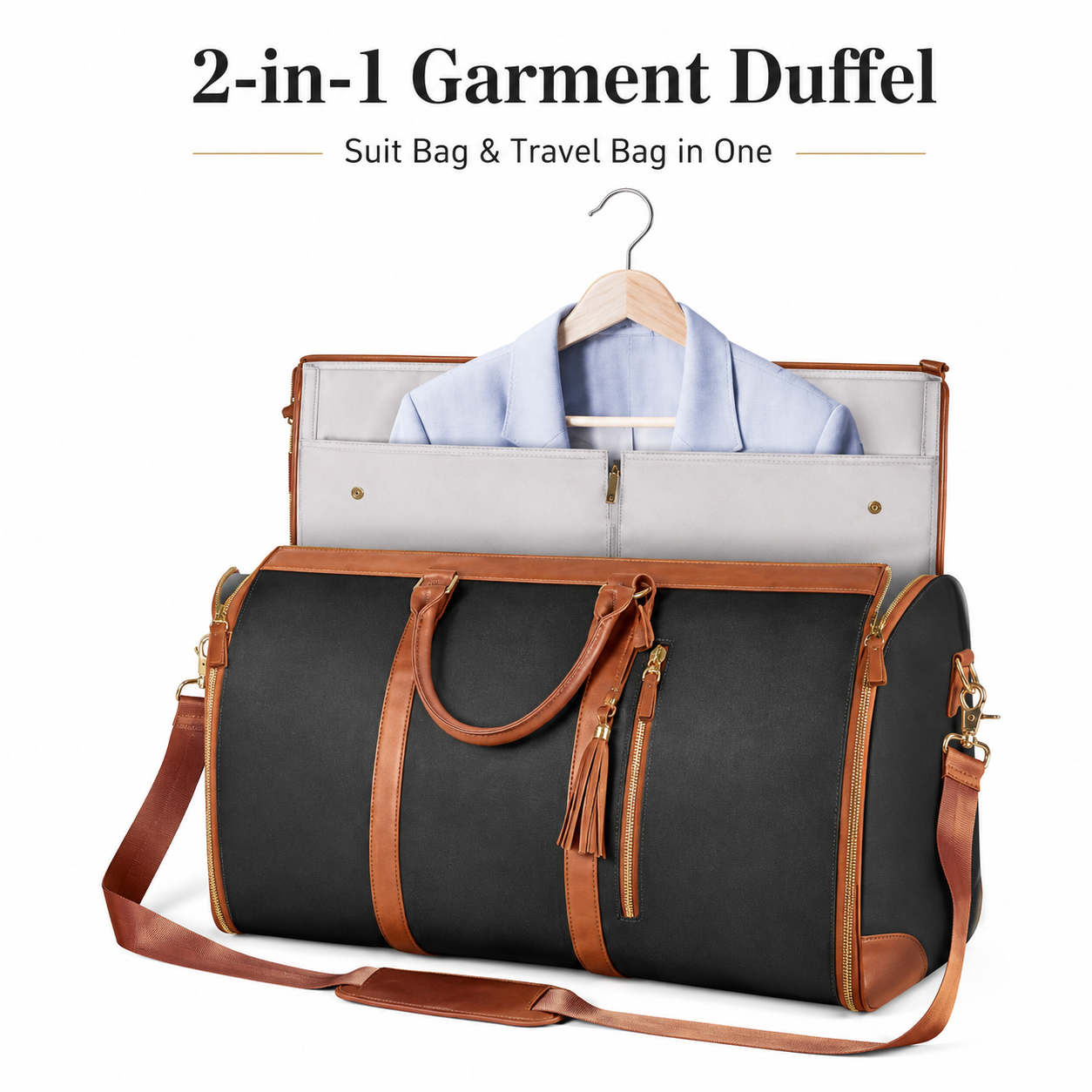 2 in 1 Convertible Garment Duf - Weekender Bag Duffle avaliação e preço