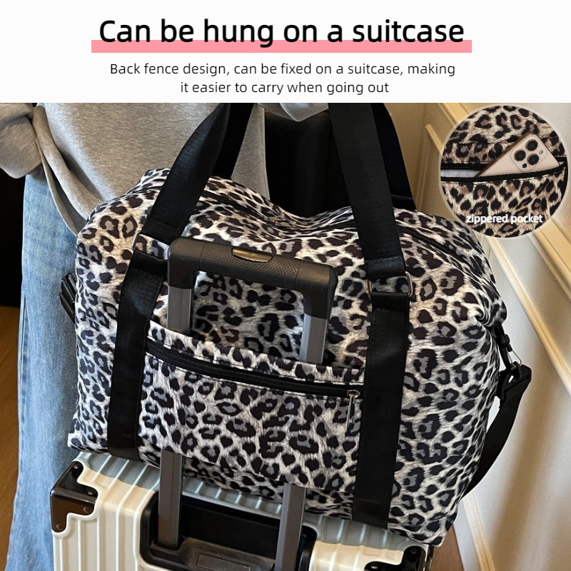 Leopard Printing Travel Duffel - Weekender Bag Duffle avaliação e preço