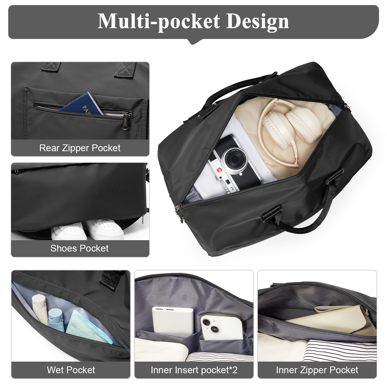 Foldable Travel Bag Large Spor - Weekender Bag Duffle avaliação e preço