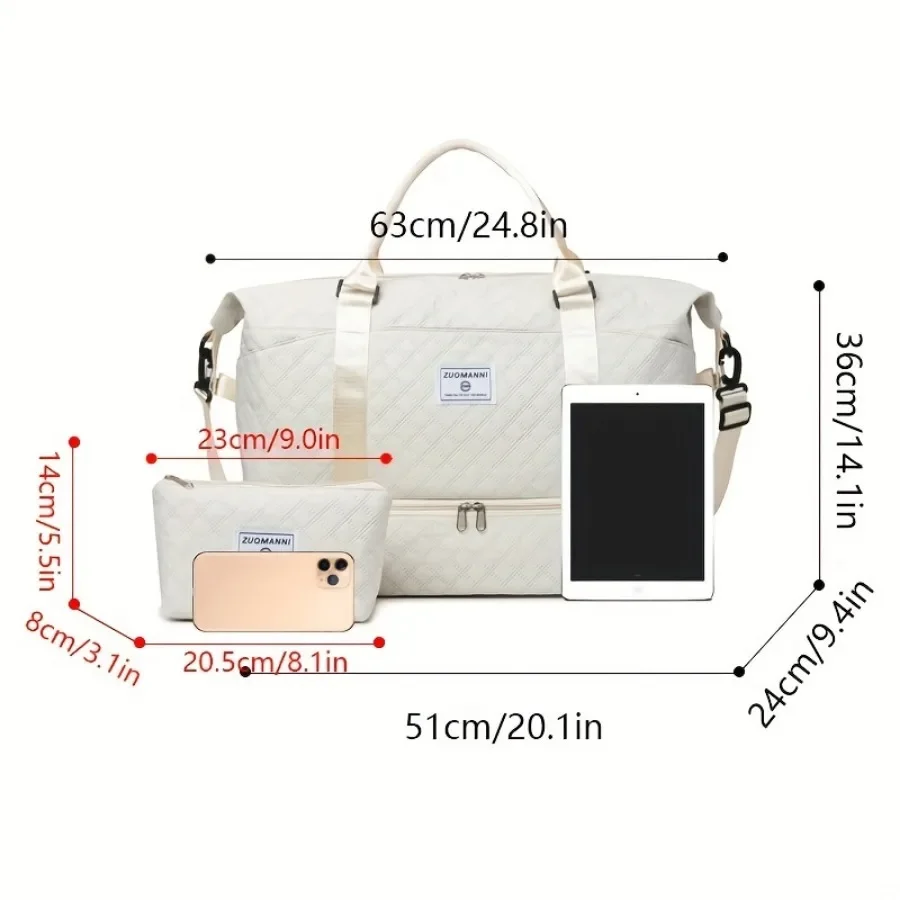 2pcs Set Large Capacity Travel - Weekender Bag Duffle avaliação e preço