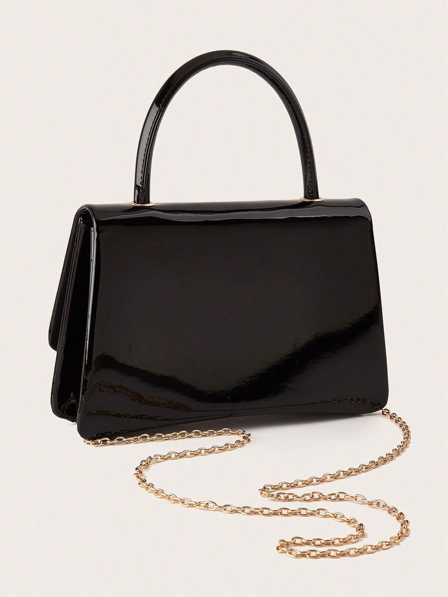 Shiny Patent Leather Evening H - Top Handle Patent Bag avaliação e preço