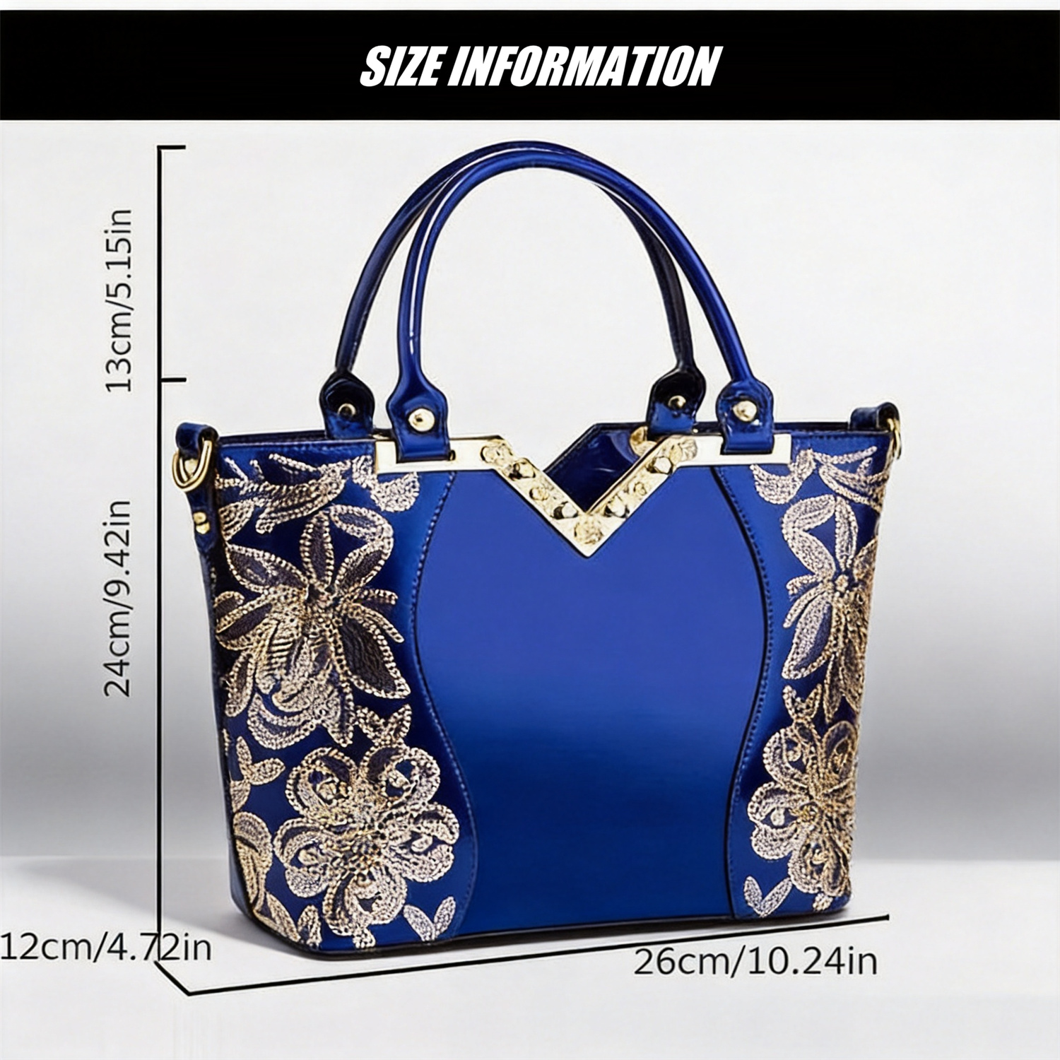 Luxury Crocodile Embossed Shel - Top Handle Patent Bag avaliação e preço