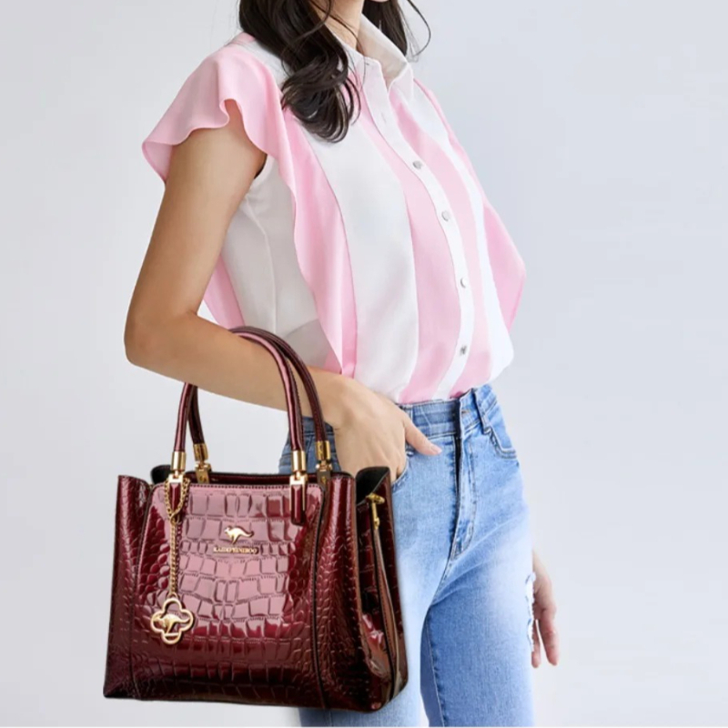 New 2026 Women's Patent Leathe - Top Handle Patent Bag avaliação e preço