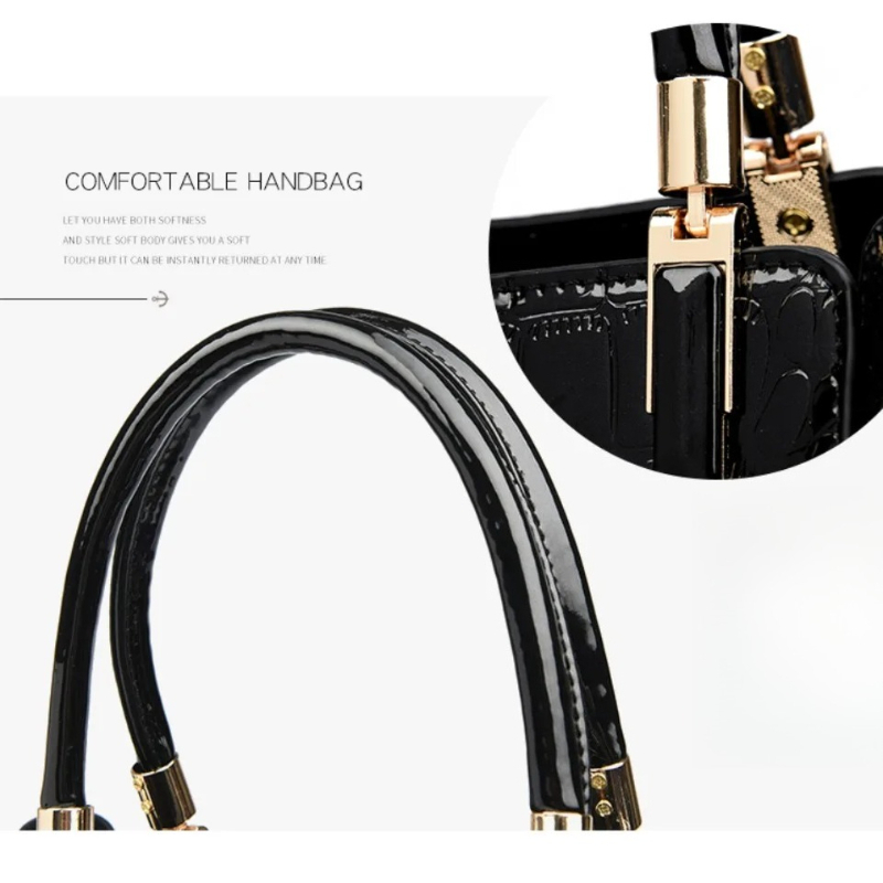 New 2026 Women's Patent Leathe - Top Handle Patent Bag avaliação e preço