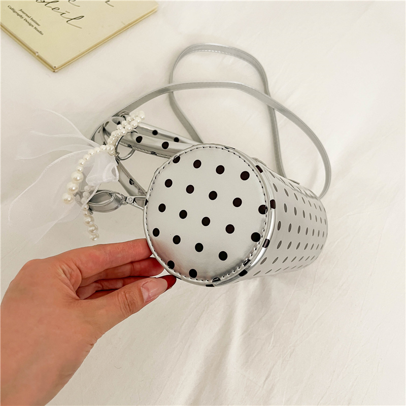 Korean Polka Dot Mini Handbag  - Top Handle Patent Bag avaliação e preço