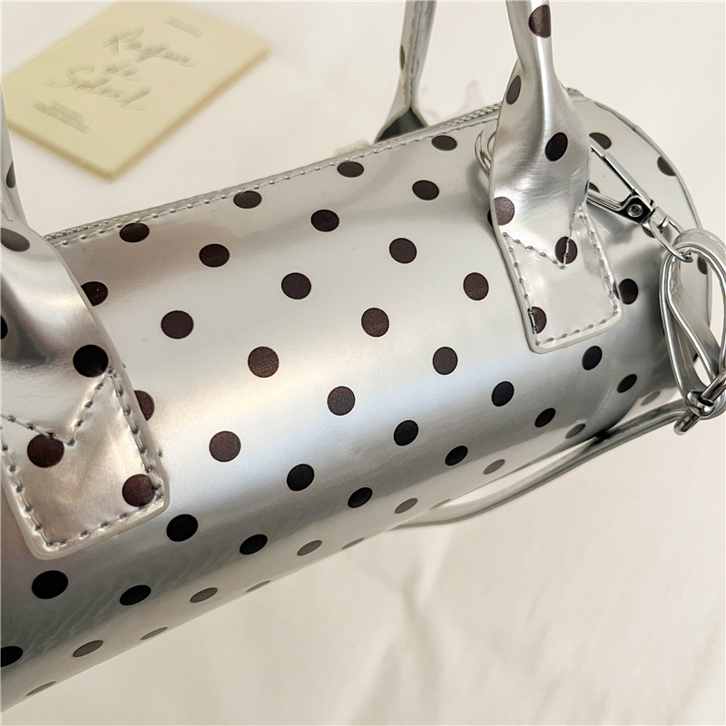 Korean Polka Dot Mini Handbag  - Top Handle Patent Bag avaliação e preço
