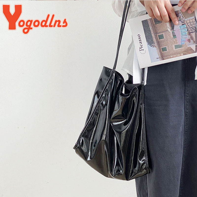 Yogodlns Luxury Patent Leather - Top Handle Patent Bag avaliação e preço