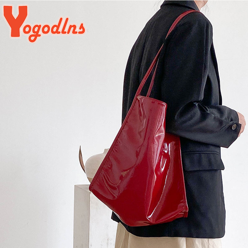 Yogodlns Luxury Patent Leather - Top Handle Patent Bag avaliação e preço
