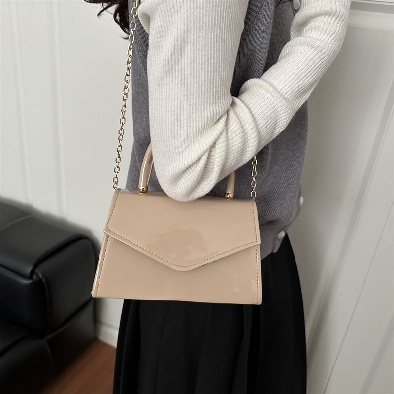 Women's Patent Leather Mini Ha - Top Handle Patent Bag avaliação e preço
