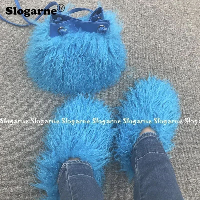 Hot Sale Spring Teddy Fur Slid - Luxury Bags For Women Sale avaliação e preço