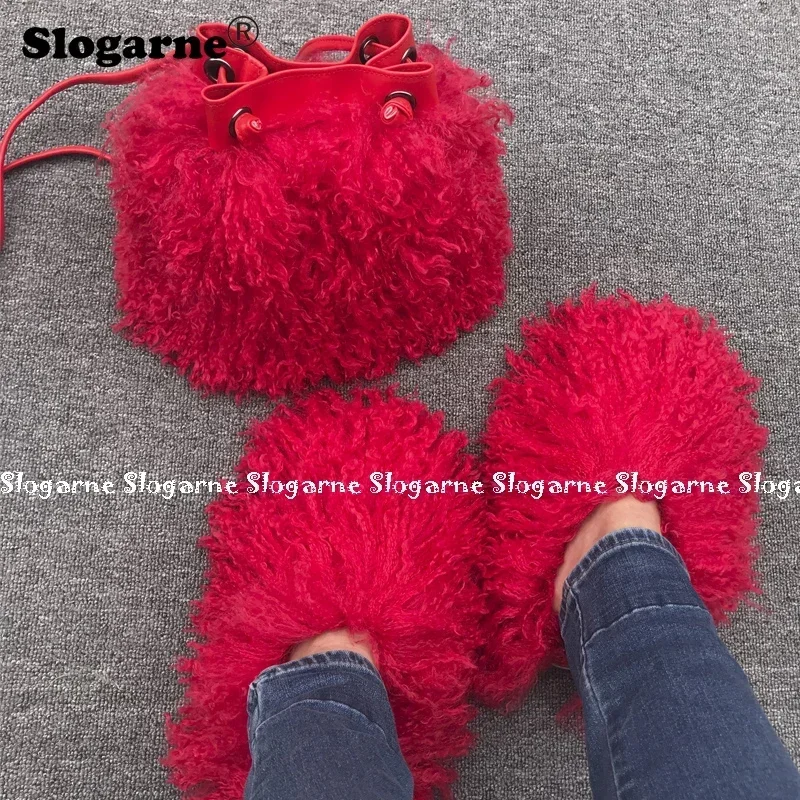Hot Sale Spring Teddy Fur Slid - Luxury Bags For Women Sale avaliação e preço